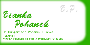 bianka pohanek business card